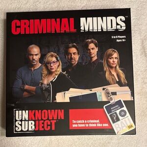 Criminal Minds Unknown Subject Board Game